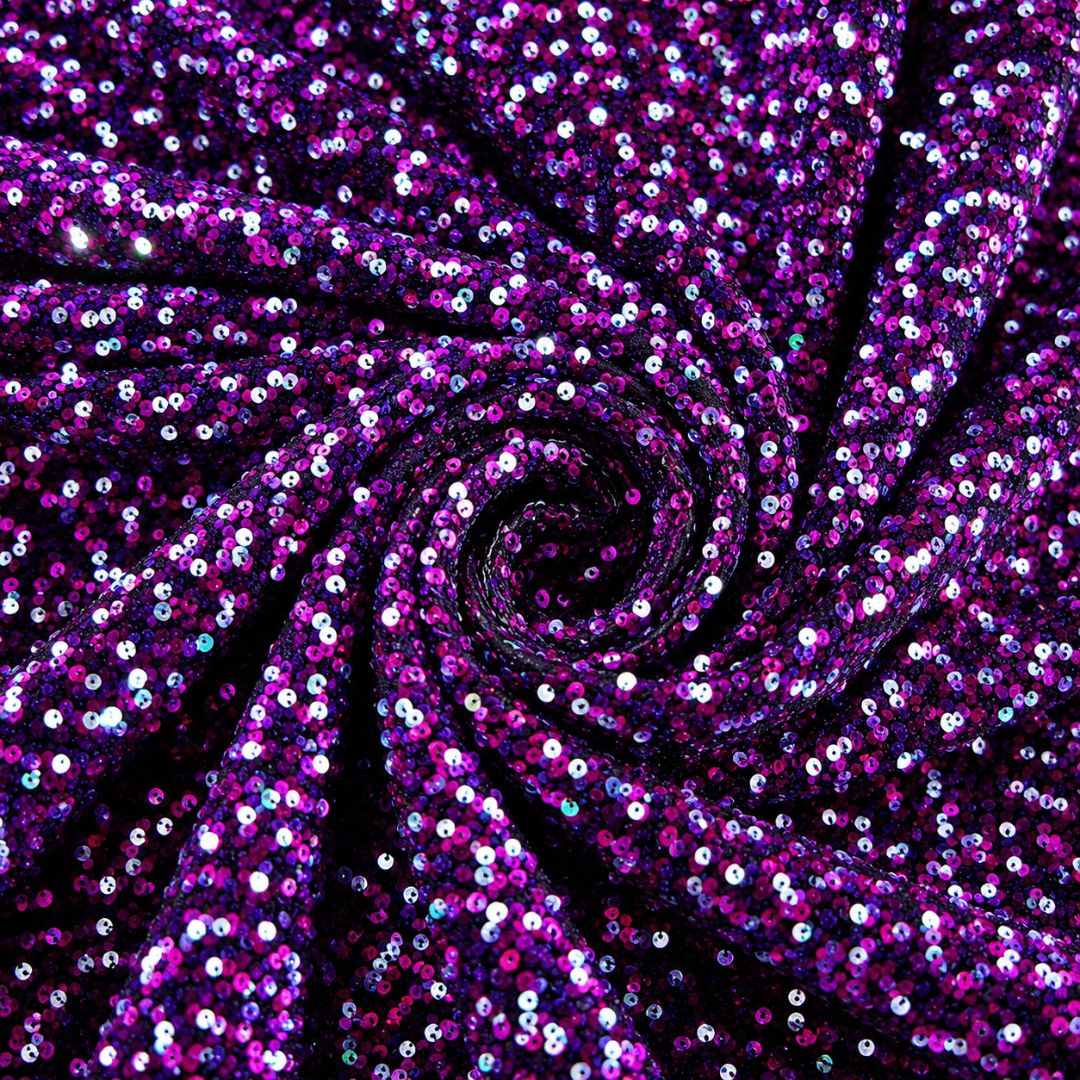 Premium Purple Iridescent Sequence Fabric